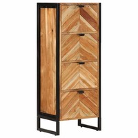 Badschrank Badezimmerschrank Standschrank Bad Massivholz Akazie Eisen Vidaxl