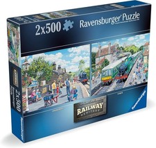 Railway Heritage Puzzle Oakworth and Corfe 2 x 500 Piece Puzzles