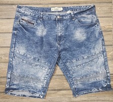 Akademiks Jeanius Jorts Baggy Hiphop Denim Jean Shorts Mens 40 Y2K Skater