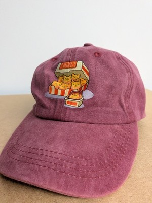Rote Baseballkappe Unisex Einheitsgröße verstellbar ''Kitten Nuggets''