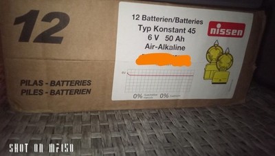 Batterie Nissen 4R25 Konstant 45 - 6V / Luftsauerstoff Warnleuchten