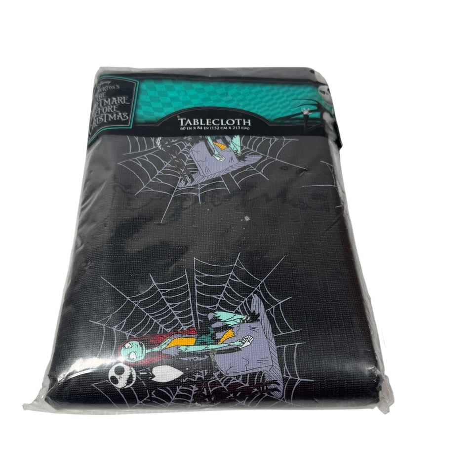 Disney Nightmare Before Christmas Tablecloth 60x84 Jack Sally Halloween Party De - Image 2 of 4