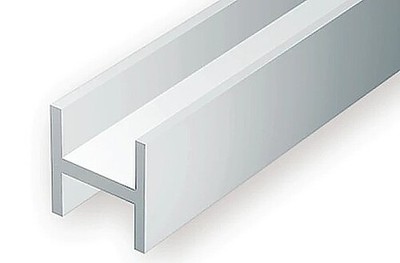 Evergreen .100'' x 14 Polystyrene H-Column Strips (20) - Model Scratch Building