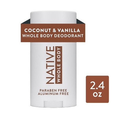 Native Whole Body Deodorant Coconut & Vanilla Aluminum & Baking Soda Free 3 Pack