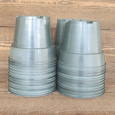 Used Set of 12 - 4  Green Nursery Pots | Clean Reusable Grower Pots w/ Drainage