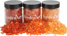 Crushed Glass for Resin Art, Set of 3,Broken Glass Pieces for Crafts 3-6Mm 1LB 