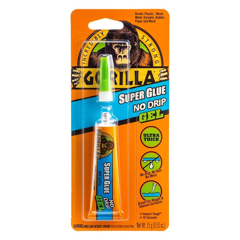 Gorilla Super Glue Precise Gel, 15g, Clear, (Pack of 1)