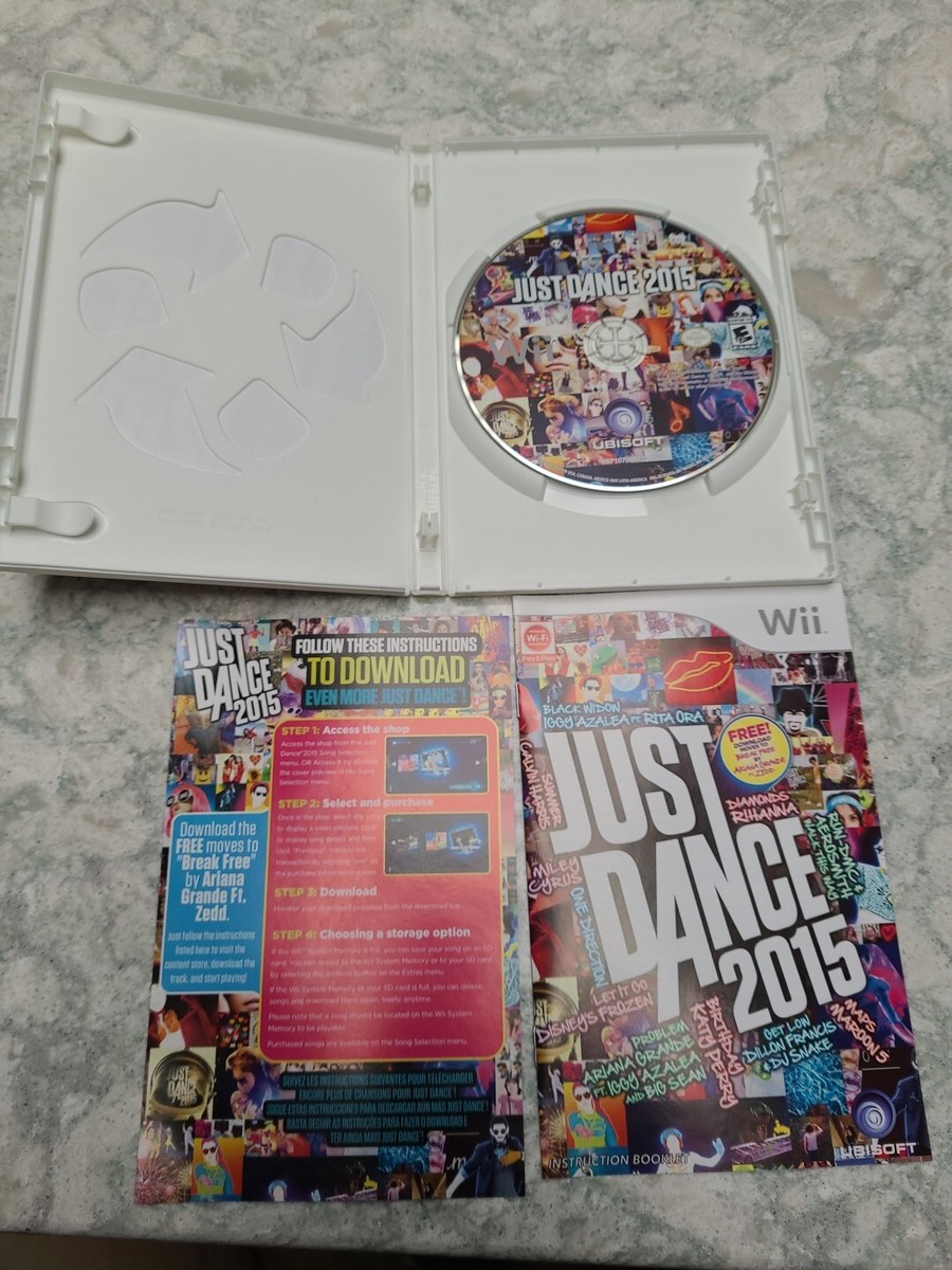 Just Dance 2015 Nintendo Wii Complete In Case, Run-DMC, Disney