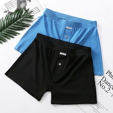 Men's Solid Loose Underwear Casual Home Wear Shorts Cotton Soft Underpants