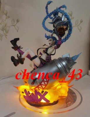 1/7 League of Legends LOL Jinx PVC Statue Figure Model w/ LED Base