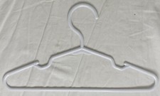 50 - Plastic Baby Hangers White 11" x 5.5" 