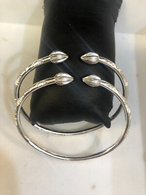 Sterling Silber .925, West Indianer Armreif Armband Set