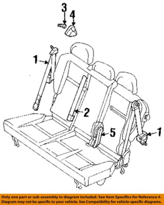 CHRYSLER OEM 07-09 PT Cruiser Restraint Systems Rear Seat Belts-Cover 1DW301K2AA