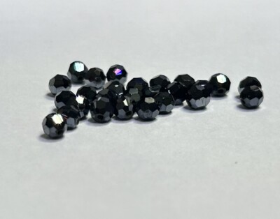 5mm Round Glass Beads Faceted Crystal Beads Jewelry Making Findings Full Drilled