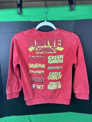 Marvel Boys Mineral Washed Crewneck Pullover Size L - Picture 3 of 3