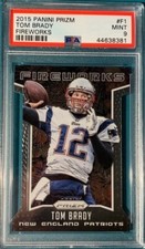 2015 Panini Prizm Football #F1 Tom Brady Fireworks PSA 9 