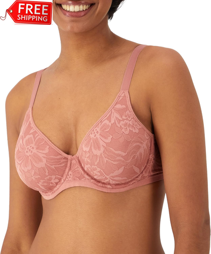 Bali Women'S Breathe Lace Underwire Bra, Breathable 2-Ply Modal Bra, Convertible