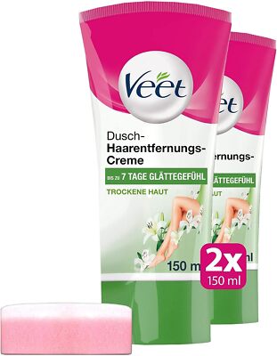 Veet Dusch-Haarentfernungscreme trockene Haut 2 x 150ml