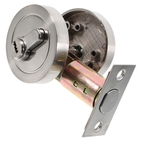 Circular Door Lock Deadlock Deadbolt Single Sided Office Travel Cylinder Room - 第 10/12 張圖片