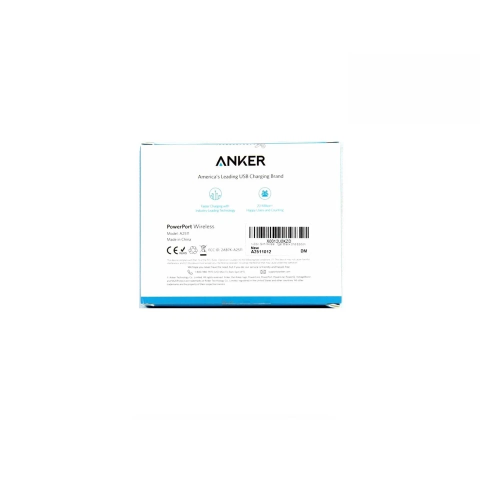 ANKER CHARGE PAD QI WIRELESS IPHONE X 8 8 PLUS S8 S8+ S7 S6 NOTE 8 7  5 A2511012 - Image 3 of 3