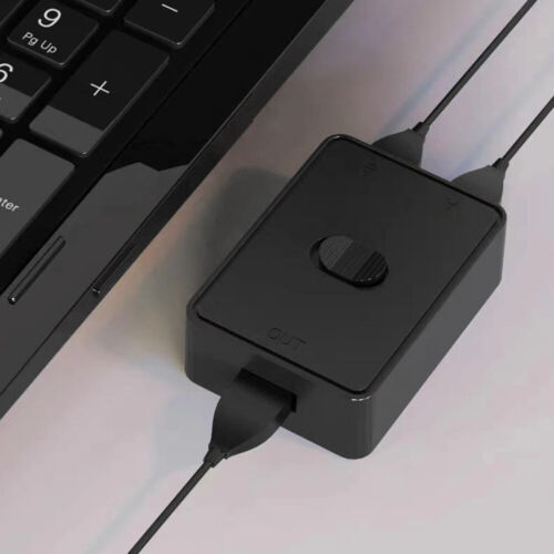KVM USB HUB 2 in 1 Out KVM Switch für PC Tastatur Maus Drucker (USB 3.0) - Bild 2 von 12