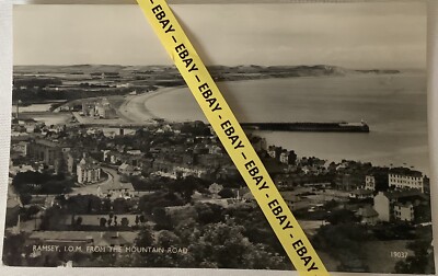 Alte Postkarte, Ramsey, Isle of Man von der Bergstraße