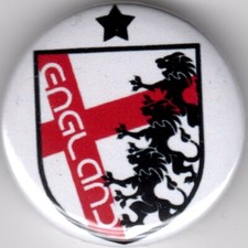 ENGLAND Pin Button Badge 25mm - 3 LIONS ST GEORGE'S DAY 23rd APRIL FOOTBALL FLAG