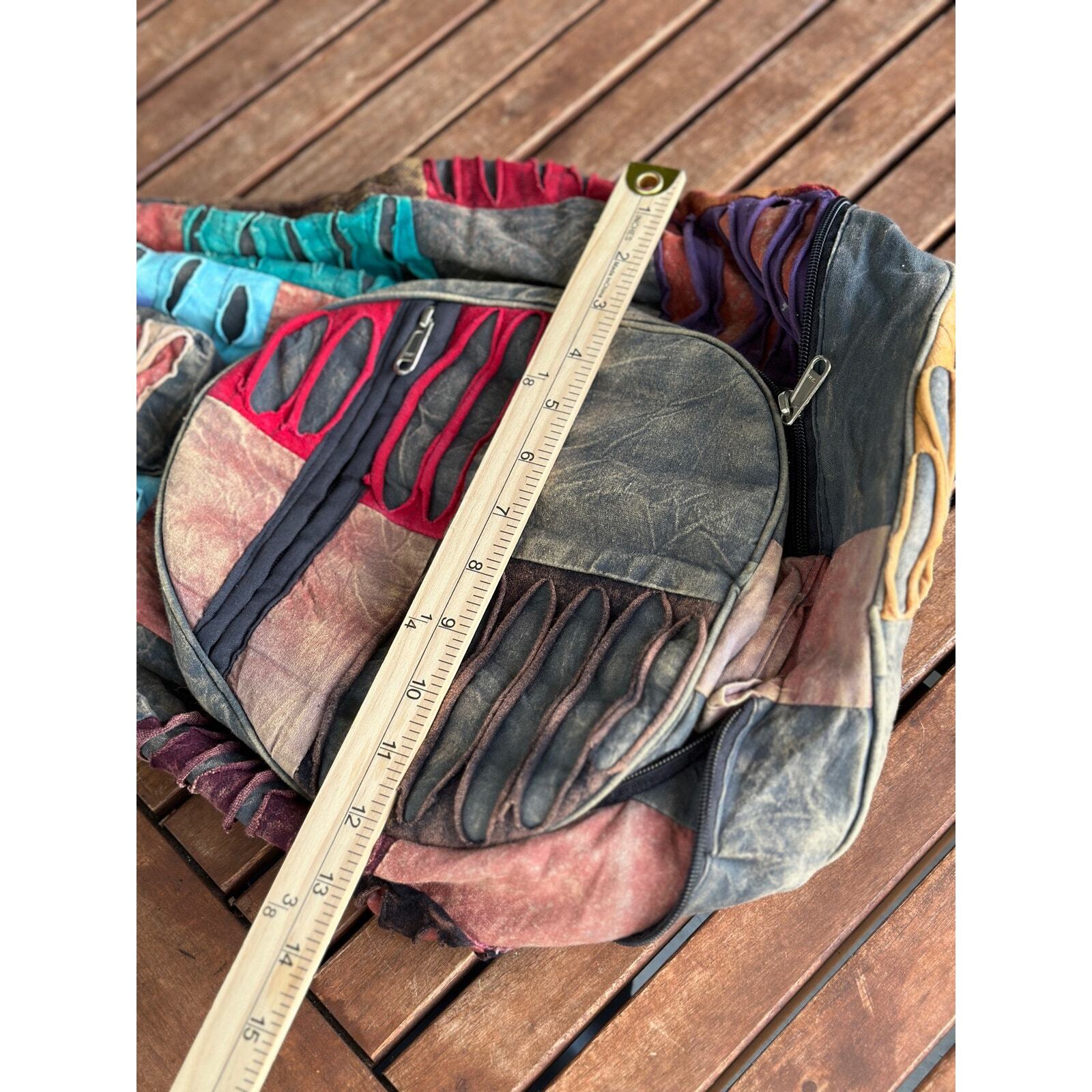 Hobo Patch Cutting Crossbody Backpack Rucksack Ou… - image 6