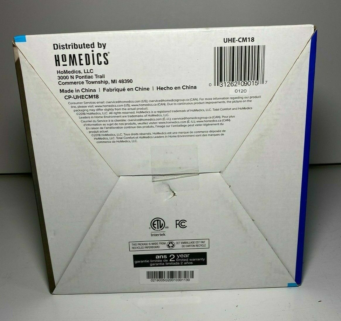 HoMedics Total Comfort Cool Mist Humidifier AutoOff, ColorChanging