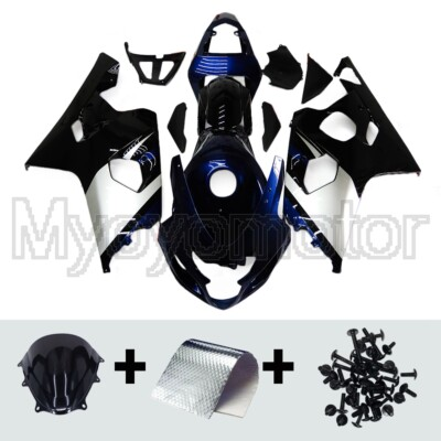 #ad #ad Injection ABS Fairings Fit for Suzuki GSXR600 750 2004 2005 K4 04 05 Blue Kit $421.95