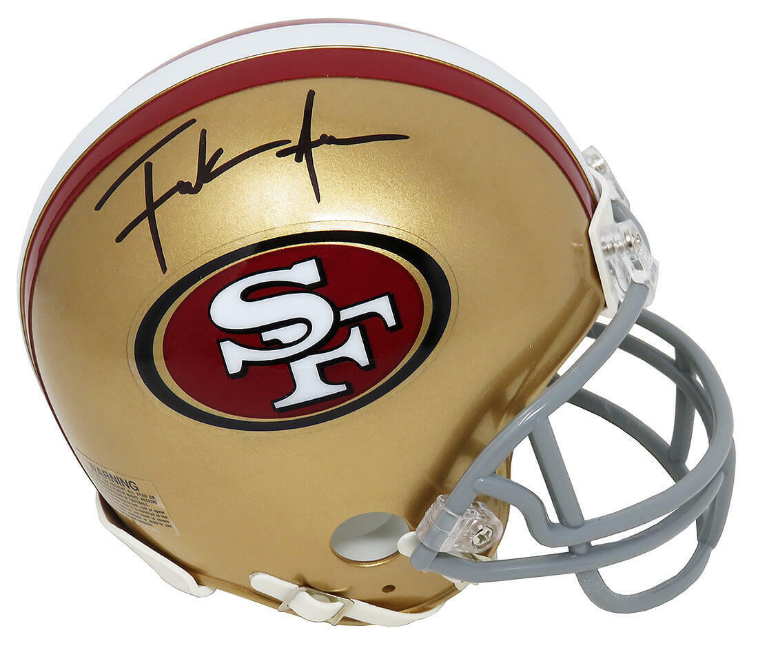 Frank Gore Signed San Francisco 49ers Throwback Riddell Mini Helmet -  SCHWARTZ