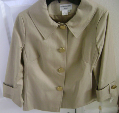 Charles Gray-London Jacket, Gold Shimmer, Medium, New w/Tags $278.00
