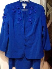 Occasions Dinner Wedding evening Church Bridal Women's 2PC skirt suit size 22