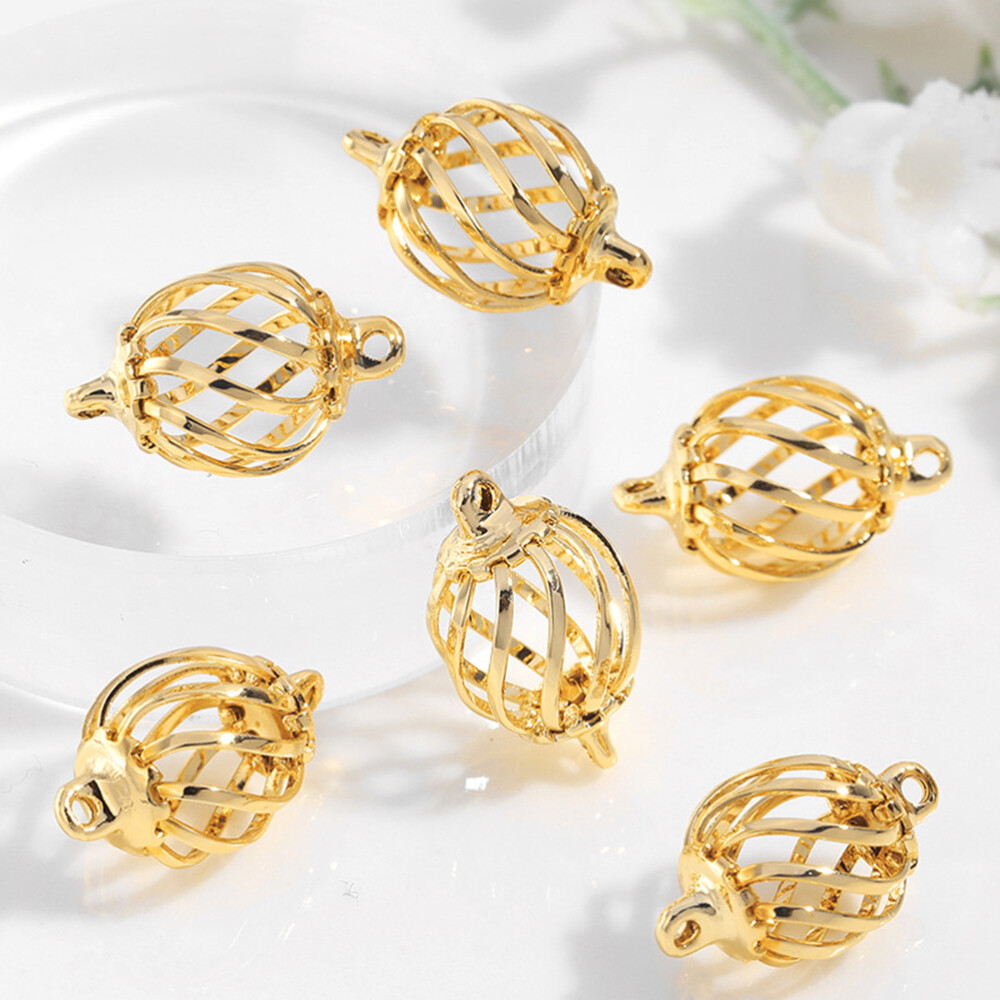 6 Pcs Filigree Beads Jewelry Making Filigree Spacer Beads Copper Spacer Beads