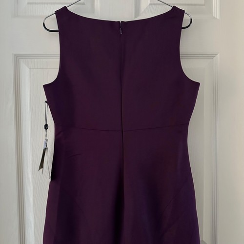 Adrianna Papell Seamed Moire Mermaid Formal Evening Gown in Plum Wine Size 8 - 第 10/16 張圖片