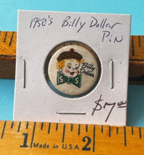 Vintage 1950's Billy Dollar Pin