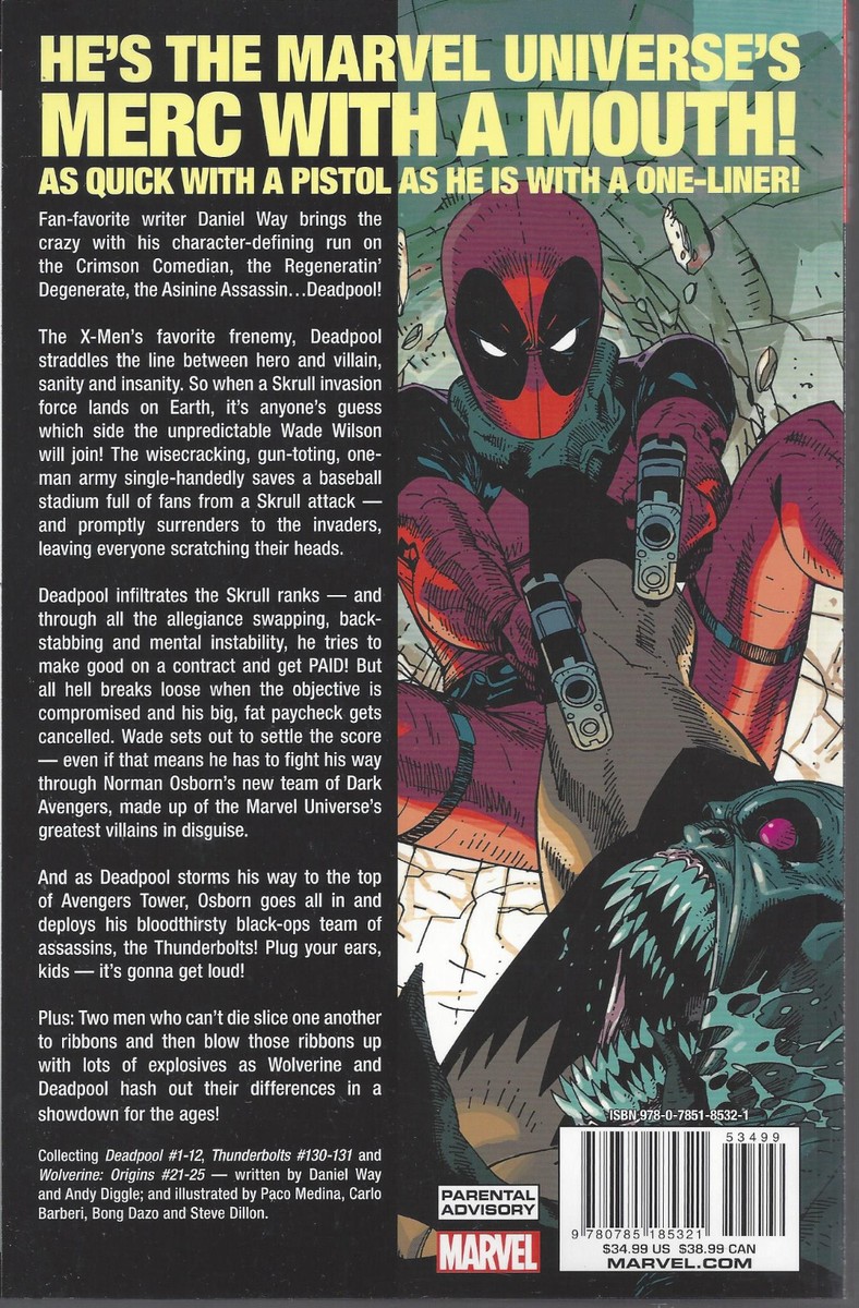 Deadpool Complete Collection by Daniel Way Volume 1 SC TP New | eBay