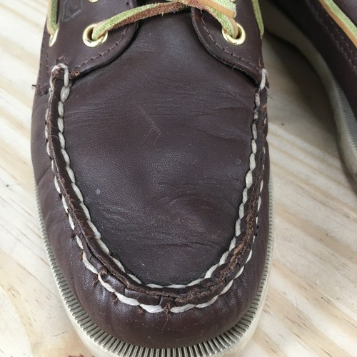 Sperry Boat Shoes Womens 7.5 M Authentic Original Brown Leather Low 91950172 - Picture 11 of 16