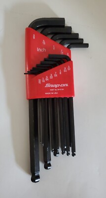 Snap On Tools L-shaped HEX BALL SAE Wrench Set w/Holder -13 keys 0.05-3/8'' NEW!!