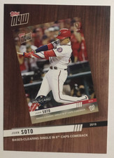 Juan Soto 2020 Topps Best of Topps Now #BTN-3 MLB Insert Yankees World Series