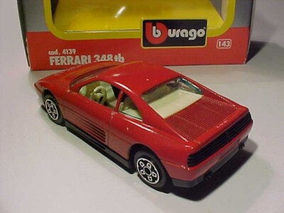 4 INCH 1989 Ferrari 348tb Burago Bburago 4139 1/43 Diecast Mint in