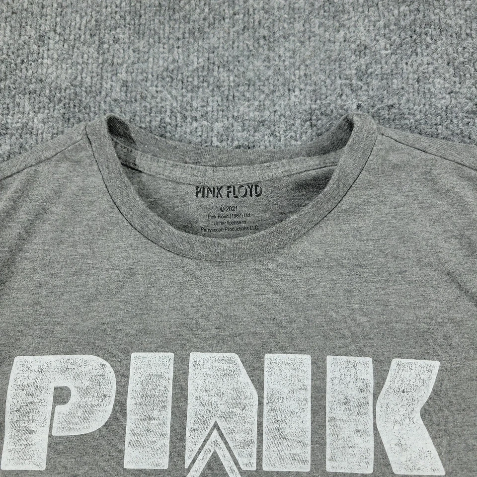 Pink Floyd Shirt Boy Size 18 Gray Dark Side Of The Moon Graphic Tee Short Sleeve - Image 4 of 4