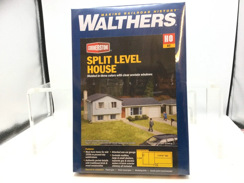 Walthers 933-3794 HO Gauge Split Level House Kit - Image 2 of 2