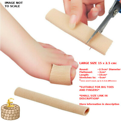 LARGE big toe gel protector pain relief silicone corn sleeve