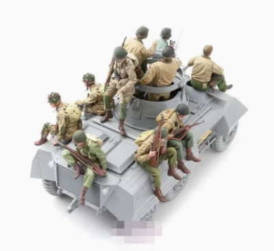 1/16 Resin Model Kit US Tank Crew 10 Figs NO Tank Unpainted Unassembled YMJ