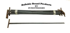 AuSable Brand 18" x 3/8" T-Bar Trap Anchor Stakes - Landscaping & Camping (12PK)