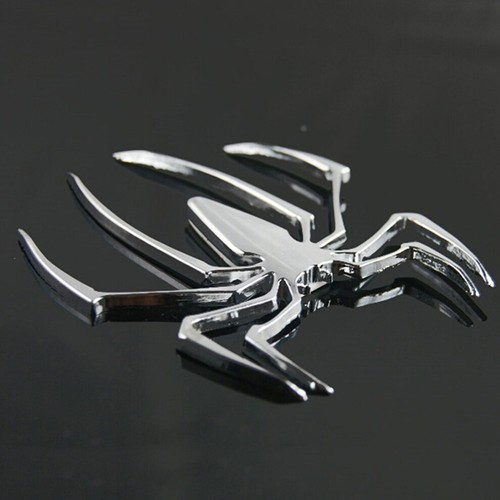2pcs 3D Metal Spider Logo Car Emblem Truck Motor Badge Sticker Decal Accessories - Picture 10 of 10