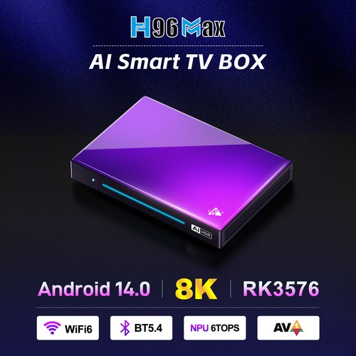 H96 Max M9 Android 14 TV Box RK3576 4G/8G 128G WiFi6 1000M 8K AV1 H.265 HDR Box - Afbeelding 2 van 24
