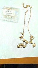 Nordstrom Multi Flower gold and faux pearl Necklace