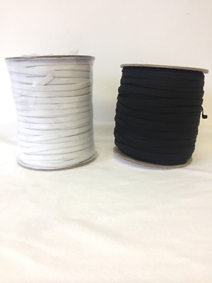 Elastisch 12 mm 1,2 cm (1/2 Zoll) - Überlegene Qualität 1/2 Zoll, weiß & schwarz  